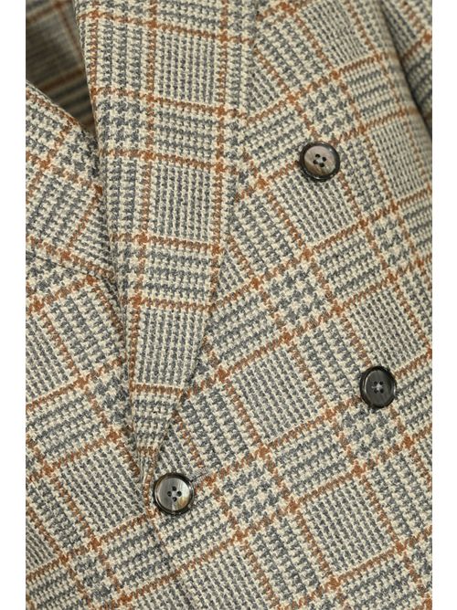 Giacca doppiopetto in lana Principe di Galles Lubiam 1911 | 52693 26862